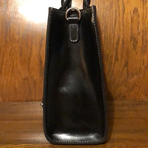 NWT-Patricia Nash-Jefferson-Top Handle Crossbody-Heavy Stitching-Black-$229